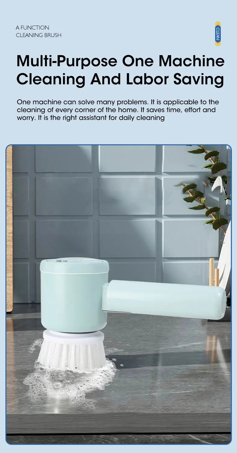 Electric Spin Scrubber, Bathroom Cordless Cleaning Brush
