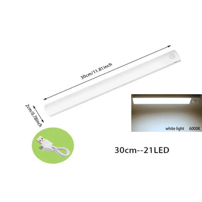 PIR Motion Sensor LED Under Cabinet Lamp Dimmable Rechargeable