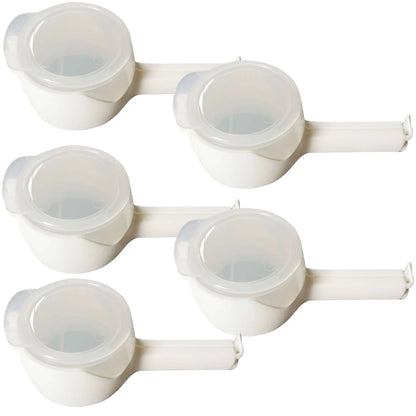 5PCS Sealer Clip With Pour Spouts Food Storage Bag Sealing Clips Plastic Cap Snack Candy Storage Fresh Clamp Kitchen Organizer