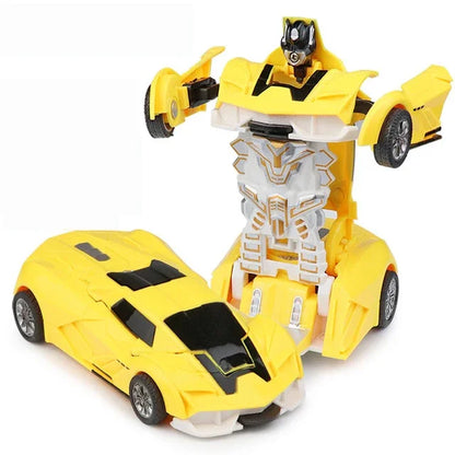 Car Toys One-key Deformation Car Toys Automatic Transformation Robot