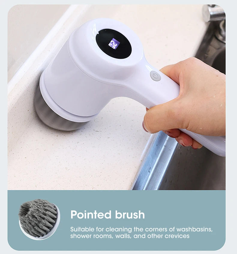 Electric Spin Scrubber, Bathroom Cordless Cleaning Brush