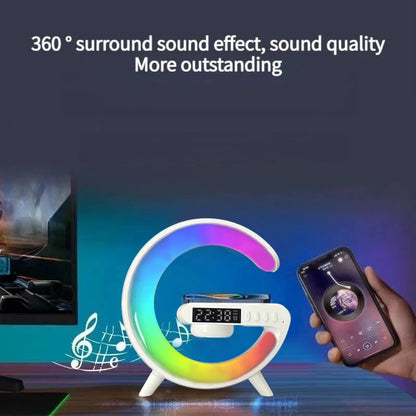 Wireless Charger Pad Stand Speaker TF Card RGB Night Light Lamp