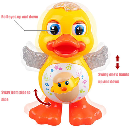 Electric Dancing Duck Funny Blink Eyes Flashing Light Shak Gift