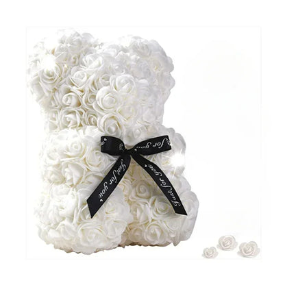 Artificial Flower Eternal Rose Teddy Bear for Gifts & Decorations