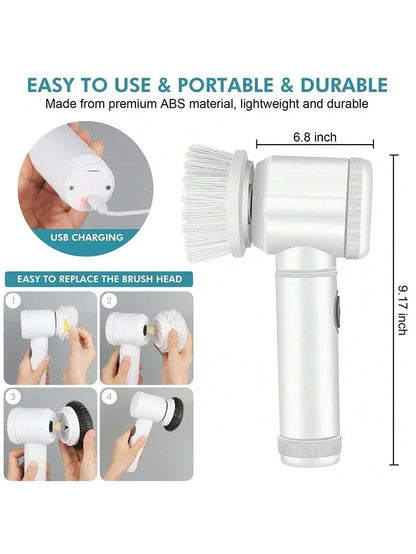 Electric Spin Scrubber, Bathroom Cordless Cleaning Brush