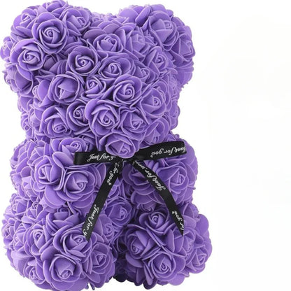 Artificial Flower Eternal Rose Teddy Bear for Gifts & Decorations
