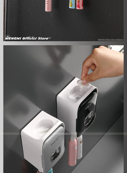 Automatic Toothpaste Dispenser Squeezer With Toothbrush Holder