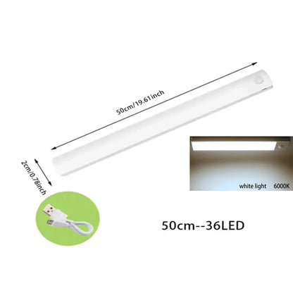 PIR Motion Sensor LED Under Cabinet Lamp Dimmable Rechargeable