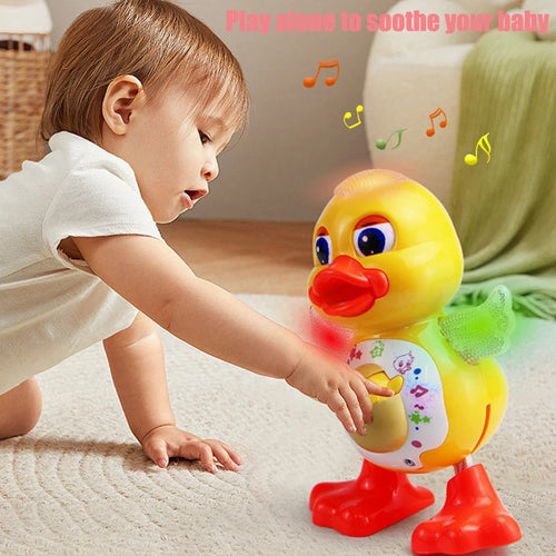 Electric Dancing Duck Funny Blink Eyes Flashing Light Shak Gift