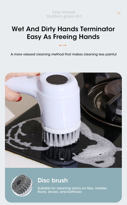 Electric Spin Scrubber, Bathroom Cordless Cleaning Brush