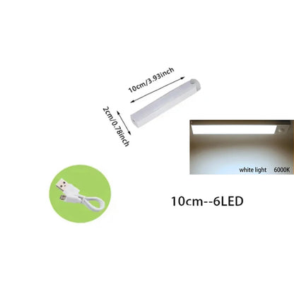 PIR Motion Sensor LED Under Cabinet Lamp Dimmable Rechargeable