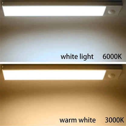 PIR Motion Sensor LED Under Cabinet Lamp Dimmable Rechargeable