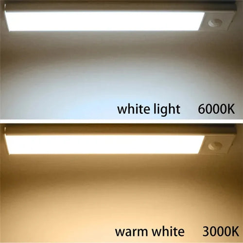 PIR Motion Sensor LED Under Cabinet Lamp Dimmable Rechargeable