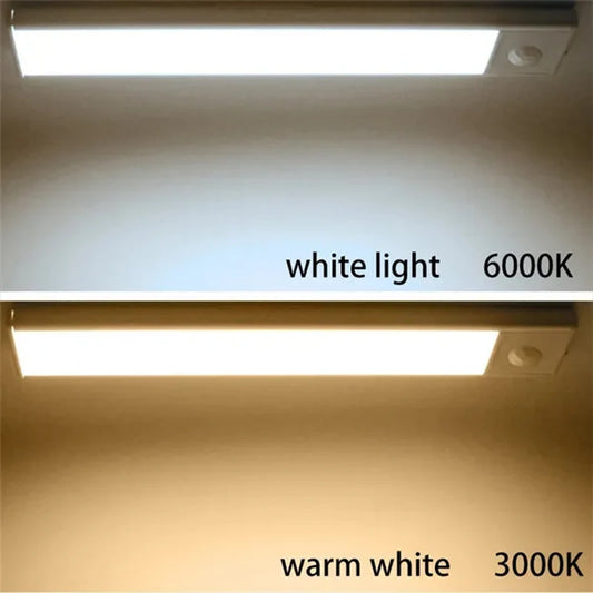 PIR Motion Sensor LED Under Cabinet Lamp Dimmable Rechargeable