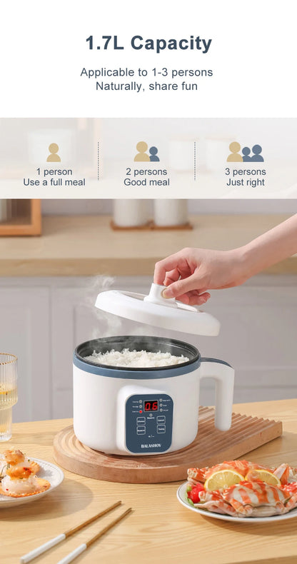 Mini Electric Rice Cooker Household Multicooker Steamer for Kitchen