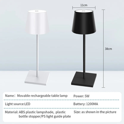 Rechargeable LED Table Lamp Touch Switch Creative Decorative
