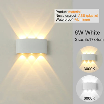 LED Wall Sconces Modern Indoor Outdoor Lamp, White Up Down Wall