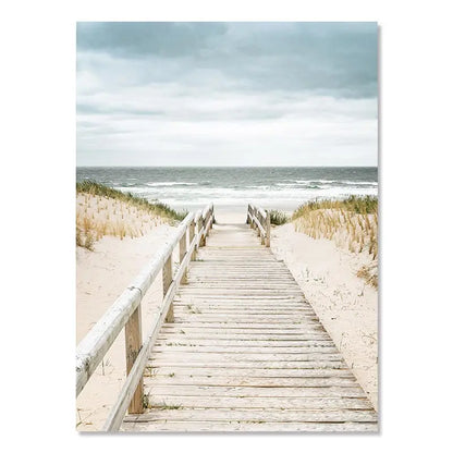 Beach Sea Ocean Poster Wall Art Canvas Painting Home Decoration