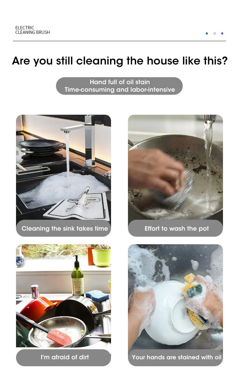 Electric Spin Scrubber, Bathroom Cordless Cleaning Brush