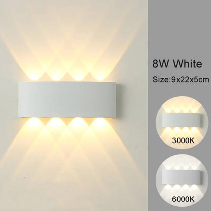 LED Wall Sconces Modern Indoor Outdoor Lamp, White Up Down Wall
